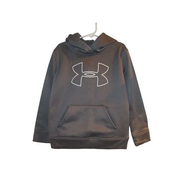 Under Armour Gray Pullover Hoddie Size 6 Youth Kids - Picture 1 of 6